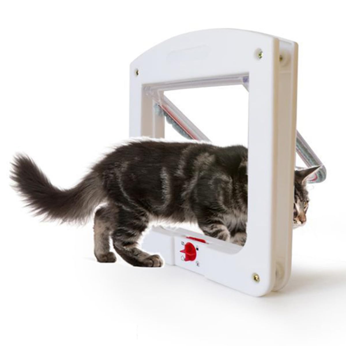 2pcs Portes à Chatière pour Animaux de Compagnie, Facile à Installer, Légères en Abs et Acrylique, Adaptées aux Chats et Petits Chiens, Design Créatif et Fonctionnel