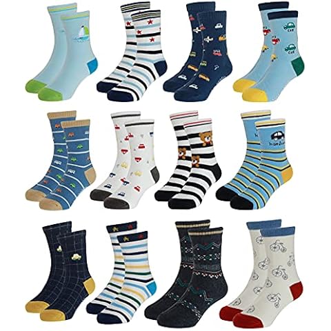 Yafane Calcetines Antideslizantes Bebé 12 Pares Algodón Lindo Cover