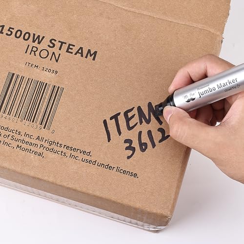 Image of Mr. Pen- Jumbo Permanent Markers, 4 Pack, Pink, Chisel Tip, Wide Tip, Large | Thick Permanent Markers for Canvas, Posters Board, Fabric, Window, Glass, Wood, Waterproof, Quick Dry