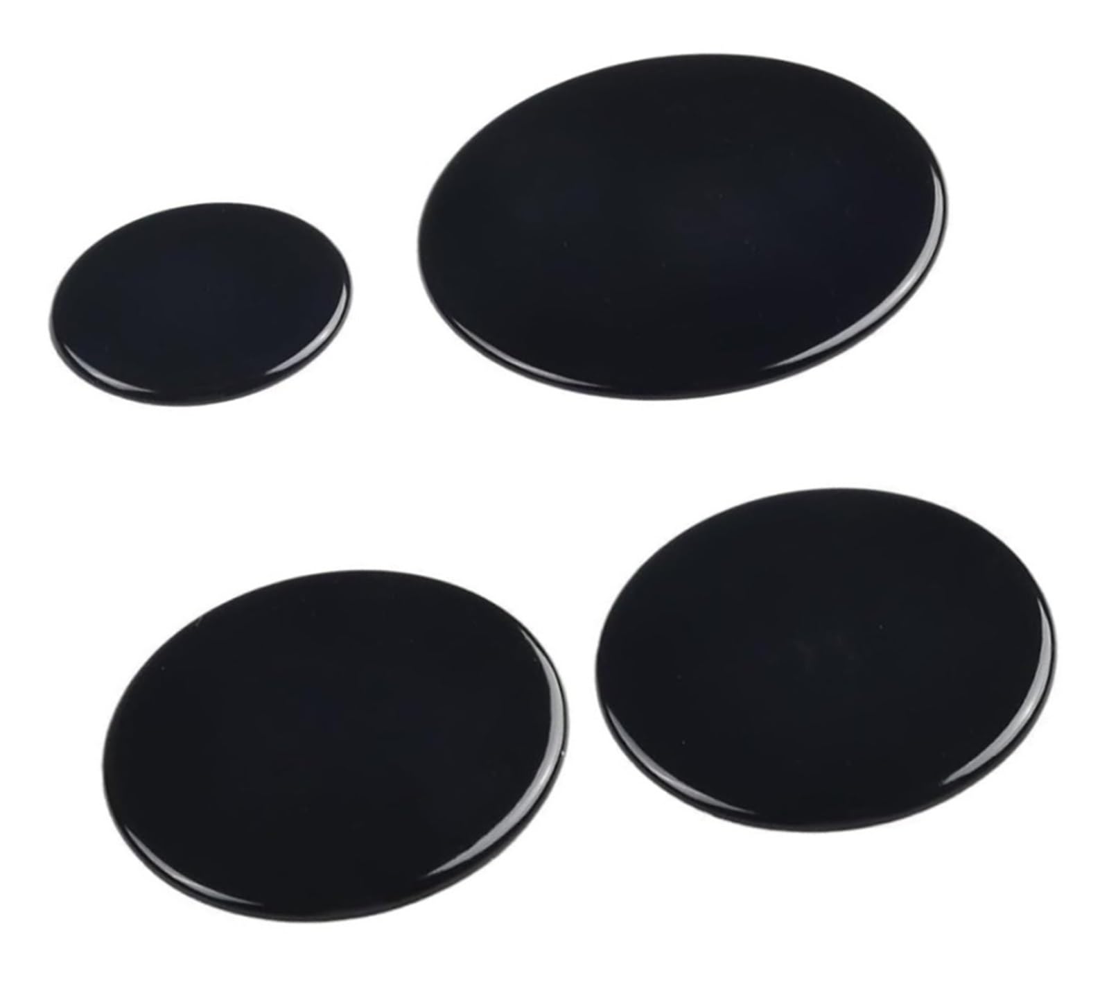 Set universale di tappi for bruciatore a gas for piano cottura, 4 pezzi con diametro 55 mm, 75 mm, 100 mm for accessori SABAF(Flat)