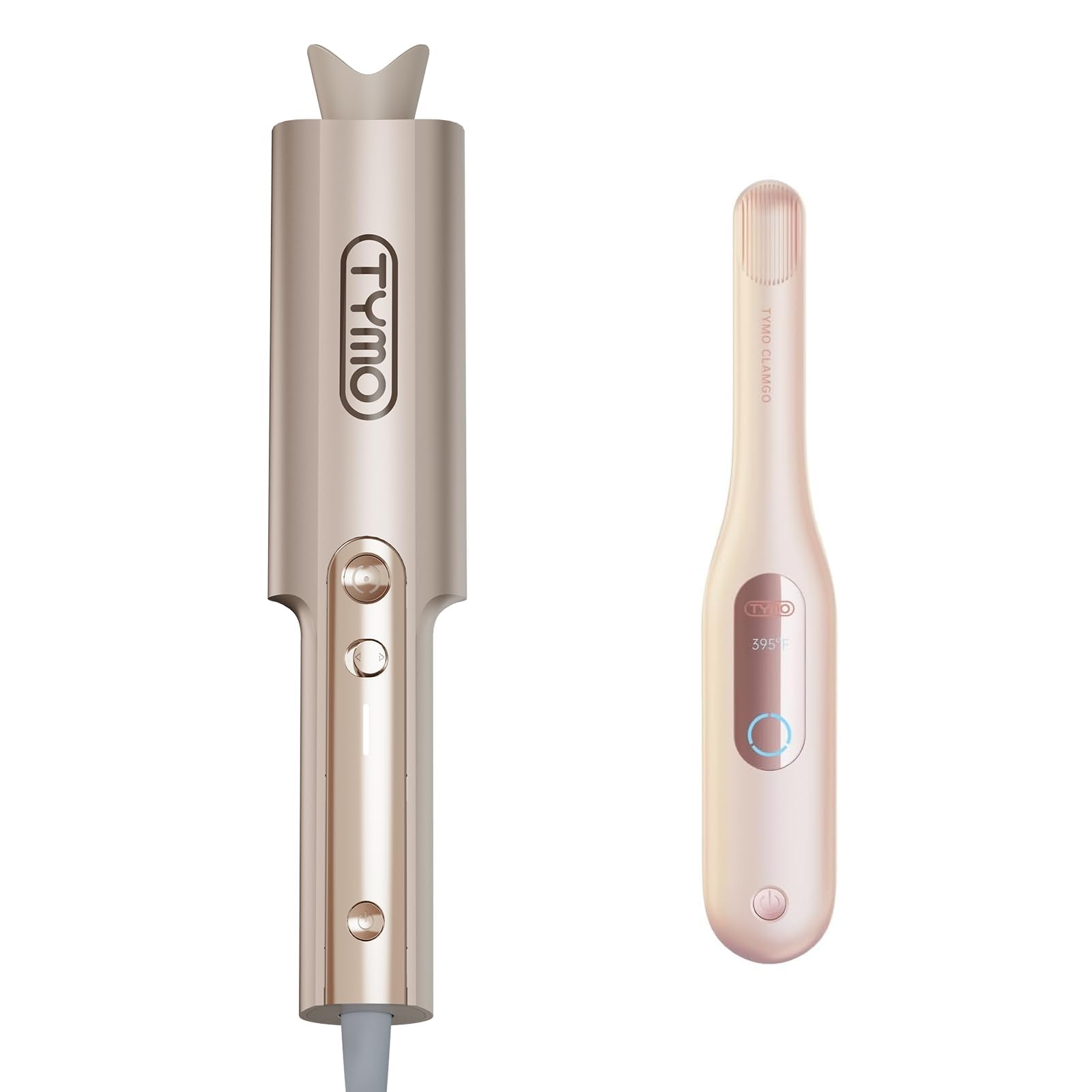 TYMO Long Barrel Automatic Curling Iron Flat Iron Curling Iron for Quick Easy Curls and Straight Style for