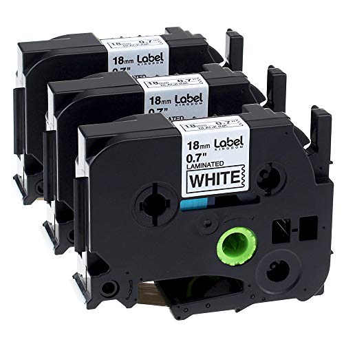Label KINGDOM Compatible Label Tape Replacement for Brother P-Touch Label Maker TZ TZe
