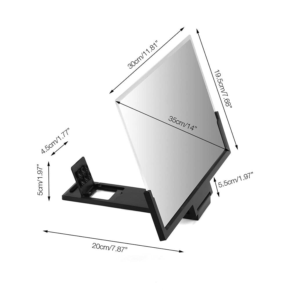 14 Pollice 3D Amplificatore Dello Schermo Del Telefono Mobile Lente di Ingrandimento Stand per Video Pieghevole Schermo Ingrandito Occhi Protezione Titolare,