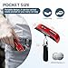 travel inspira Luggage Scale, Portable Digital Hanging Baggage Scale for Travel, Suitcase Weight Scale with Rubber Paint, 110 Pounds, Battery Included - Red