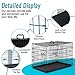 FDW Dog Crate for Small Dogs 24 Inch Folding Metal WirePet Cage Double Door W/Divider Panel Indoor Outdoor Kennel Leak-Proof Plastic Tray,Black