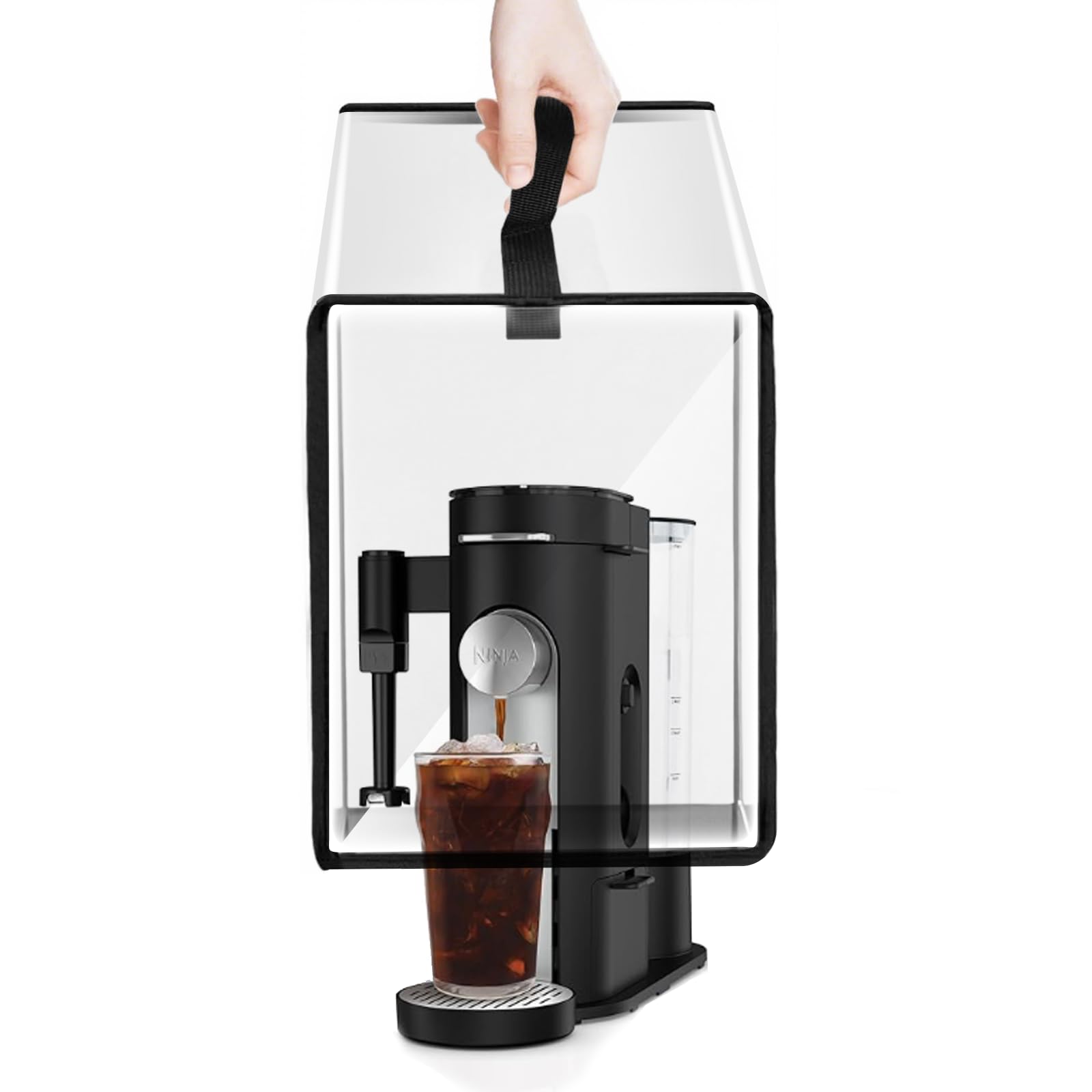 Coffee Maker Cover for Ninja Single Serve Coffee Maker,Transparent PVC Material Duty Waterproof Dust 15