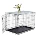 Pethiy Dog Crate Topper oxford cloth for 36 Inch Cages Collapsible Pet Crate Table Topper with 6 Magic tape fixed,Fits Most 24-48 inch Dog Crates (Dog Crate Not Include)