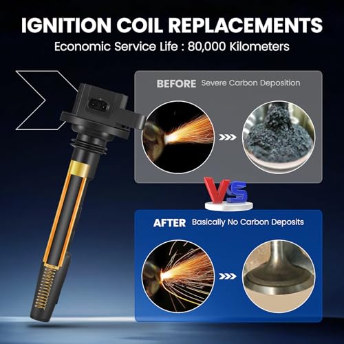Image of 7 Ignition Coils Pack - Fix Misfires for Ford F-150 (2018-2021) & Mustang (2018-2020) 5.0L V8 - Repl. UF835 /JR3Z12029A /DG565
