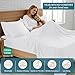 Casa Platino King Bed Sheets, Pre-Washed Brushed Microfiber Sheets, Soft & Cozy Bedding, 4 Piece Set, Breathable Bedding, Deep Pocket 15 Inch Sheet & Pillowcase Sets– White