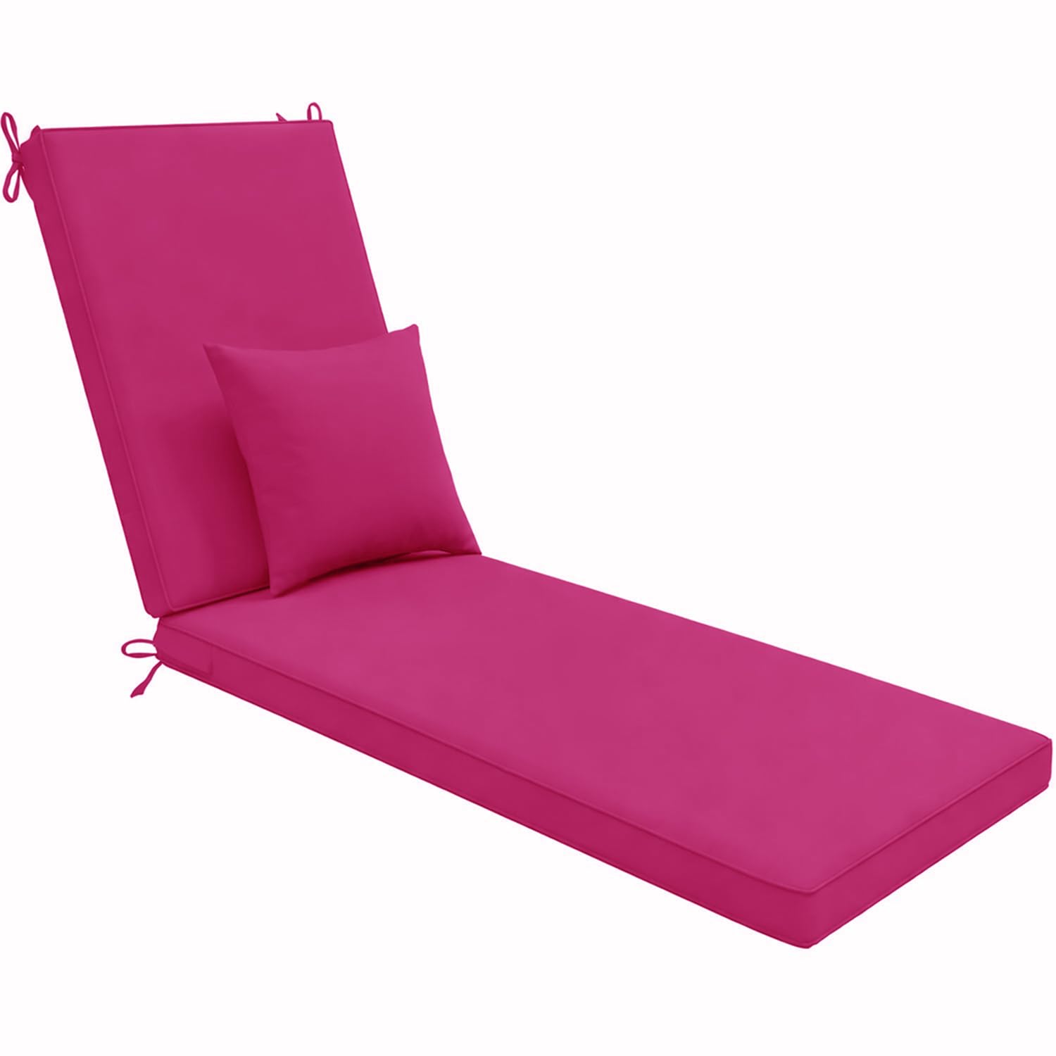 Coussin Bain de Soleil Rayé Imperméable, Chaise Longue Pliable avec Sangles Fixation, Antidérapant Épais pour Intérieur Extérieur Vacances