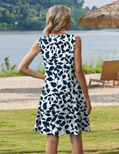 Image of Zeagoo Womens Summer Dress 2026 Sleeveless Casual A-Line Tshirt Sundresses