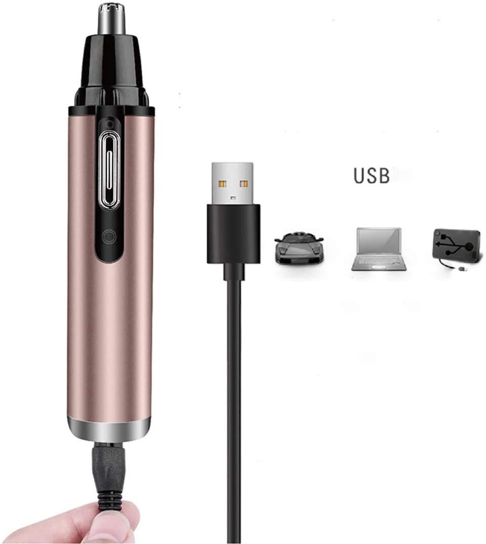 trymer do nosa, Profesjonalny, elektryczny trymer do brwi i twarzy z możliwością ładowania przez USB, głowicą Double Edge