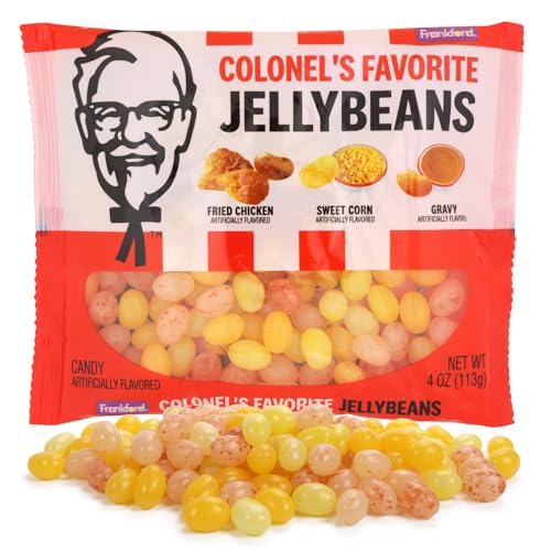 KFC Jelly Beans, Colonel's Favorite Flavors- Fried Chicken, Gravy and Sweet Corn, Funny Gag Gift Easter Basket Stuffer Candy, 4 Ounces