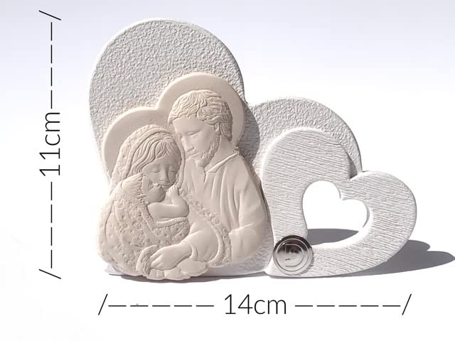 APPENDINO COMUNIONE IN LEGNO E GESSO CON CALICE E OSTIA - Doni Bomboniere