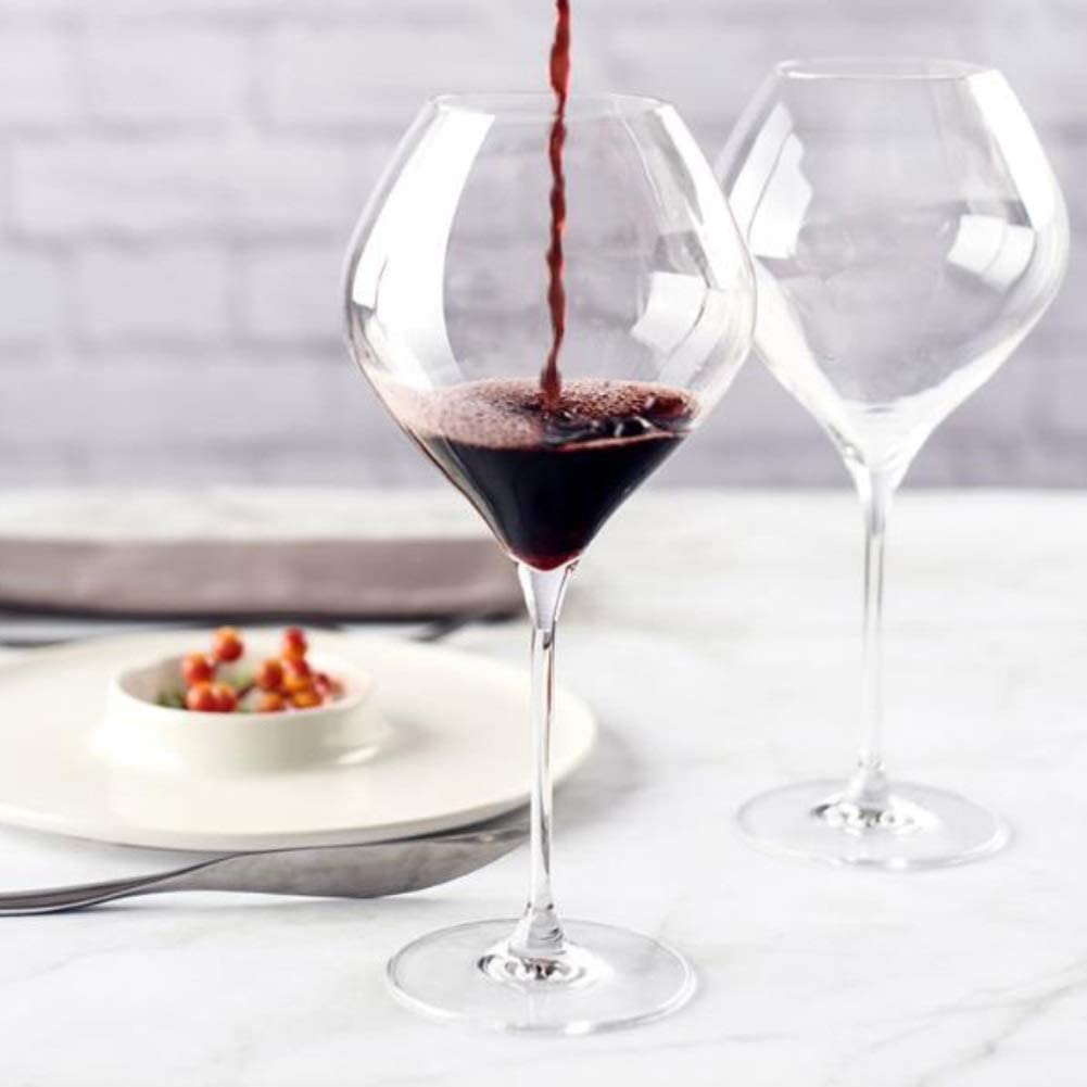OLOTU Rotweinkelche Weingläser aus Kristall, klar, 860 ml / 29 OZ, Glaswaren, Rotwein, große Gläser, exquisiter Kelch, spülmaschinenfest, geeignet für den Gebrauch zu Hause Klassisch