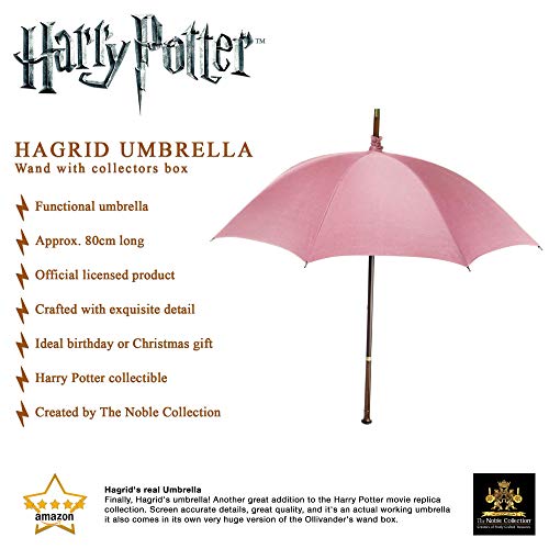 The Noble Collection Harry Potter Rubeus Hagrid Umbrella Wand In Collectors Box - 31In (80Cm) Officially Licensed Functional Umbrella Wand - Film Set Movie Props Gifts #TOP2