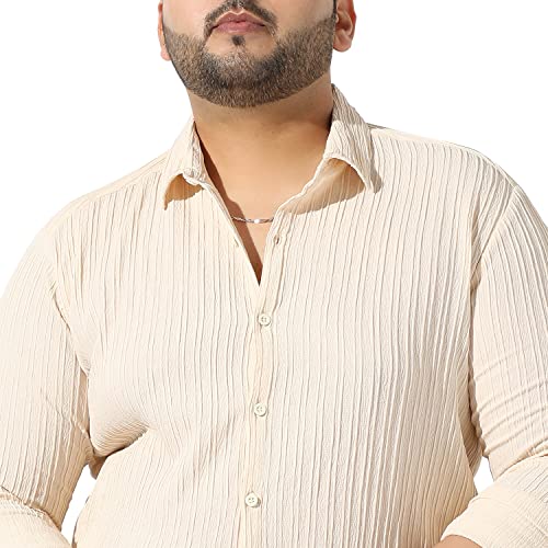 Image of Instafab Plus Men's Button Up Regular Fit Shirt for Casual Wear Modern Clothing Shirt Crafted with Regular Sleeve, Comfort Fit & High-Performance for Everyday Wear