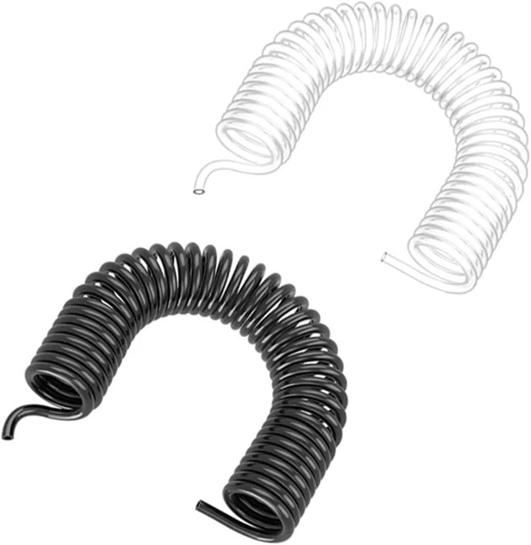 High-pressure PU Spring Air Tube 3/6/9/12/15M Compressor Hose Spiral Pipe Pneumatic Polyurethane Telescopic Tool(White 12x8)