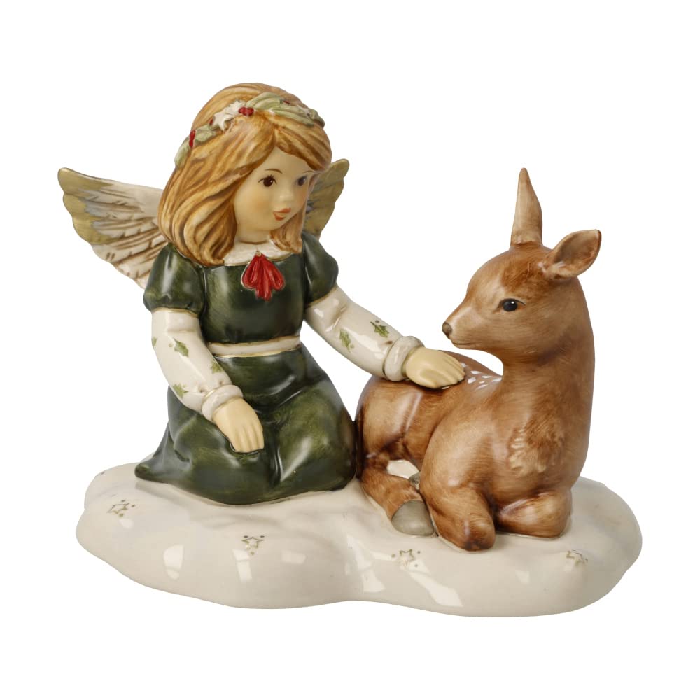 Goebel Kerstdecoratie engelfiguur gemaakt van porselein, afmetingen: 13,5 cm x 10,5 cm x 10 cm, 66 704 45 1