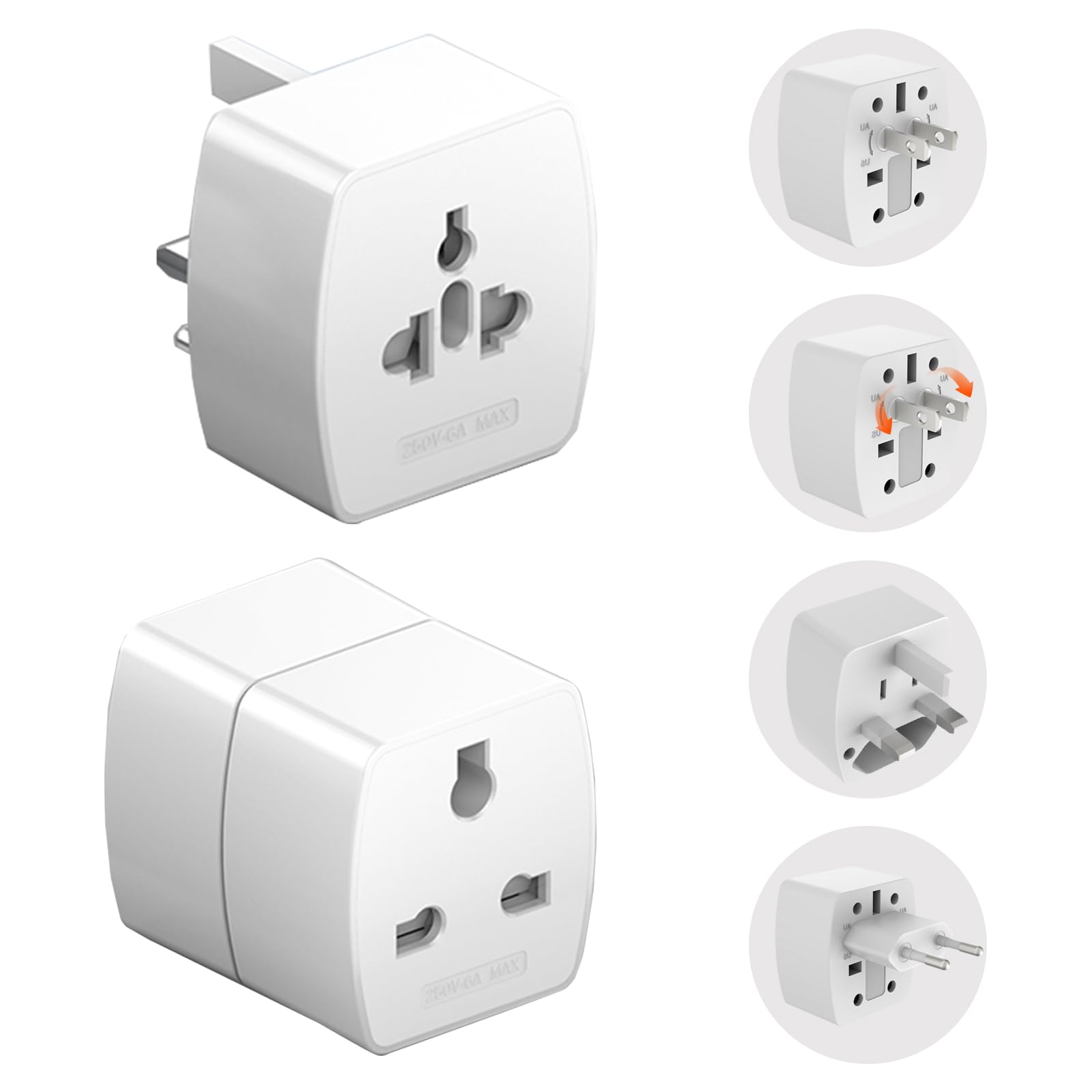 PRESA UNIVERSALE 150 PAESI SPINA DA VIAGGIO ADATTATORE CORRENTE - Foto 11