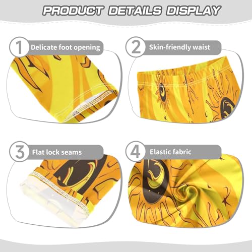 Toddler Girls Leggings Printed Yoga Pants Leggings Yellow Sun for Kids3