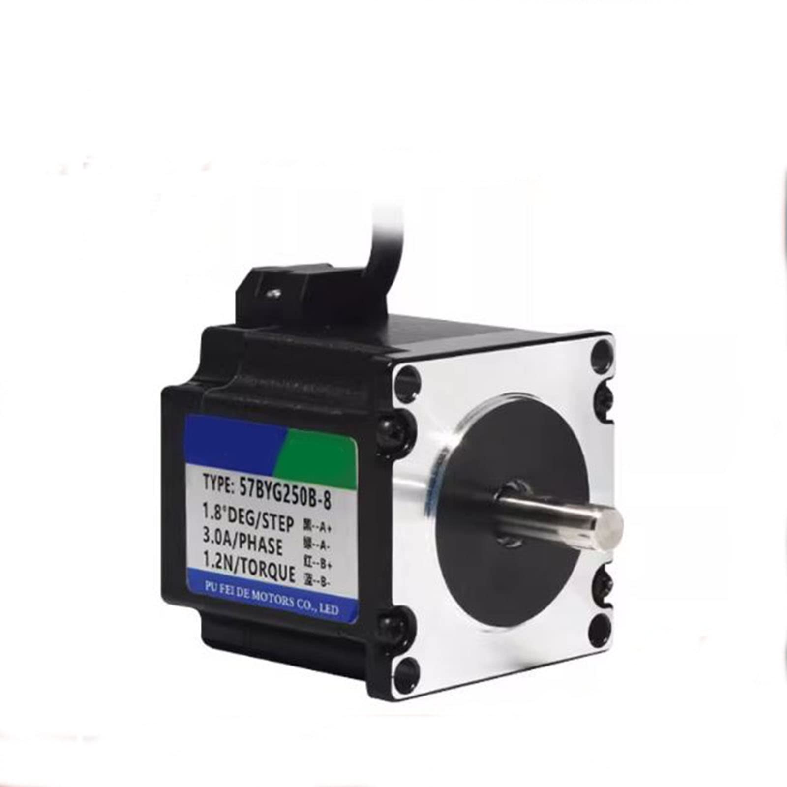 57 Stepper Motor 57BYG250C Torque 1.8N Long 76MM Two-Phase 4-Wire 3A Motor (Size : Single axis)