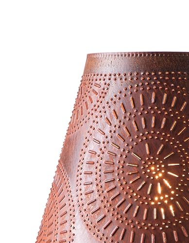 Irvin'S Country Tinware 816-4CRT Irvins Country Tinware 14-Inch Fireside Lamp Shade With Chisel In Rustic Tin thumb #2