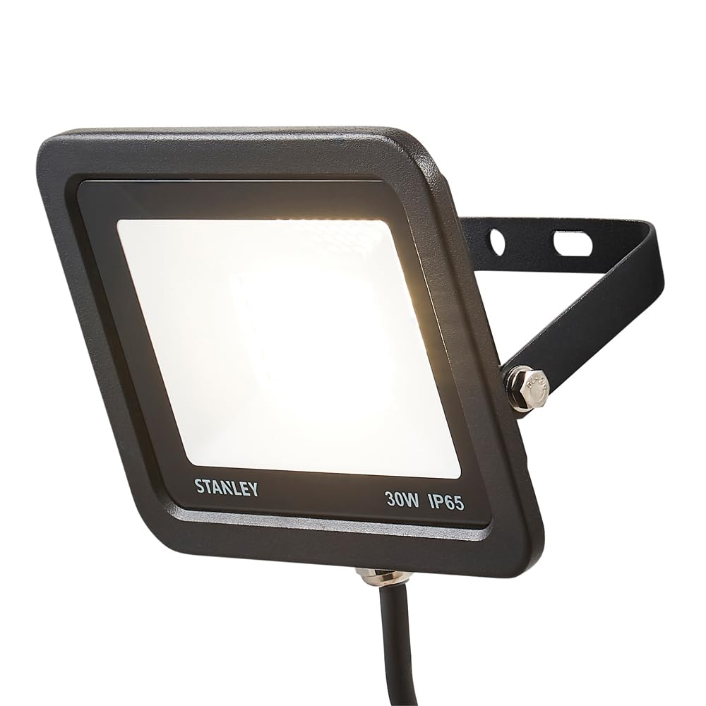 Litecraft 30 Watt Stanley Floodlight Slimline Led Ip65 Rated Garden Fitting - Black