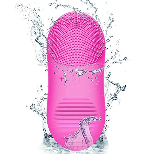 Sonic Facial Cleansing Brush, Richgv Waterproof Face Brush with Wireless Charger Base 12 Speeds Deep Cleansing for Gentle Exfoliating Removing Blackhead Reduce Acne