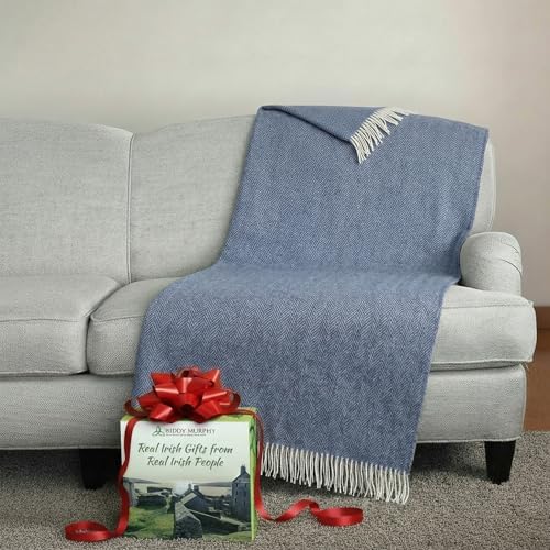 Premium Irish Cashmere & Merino Wool Blend Throw Blanket – Best Traditional Style