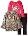 Kids Headquarters Girls' Animal Printe Jacket with Tee and Pants Set