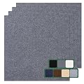 VallisCo 30 Pack Carpet Tile - 12” X 12” Self Adhesive Carpet Floor Tiles Anti-Slip Squares Peel and Stick Floor Tilel DIY Installation for Bedroom (Dark Gray)