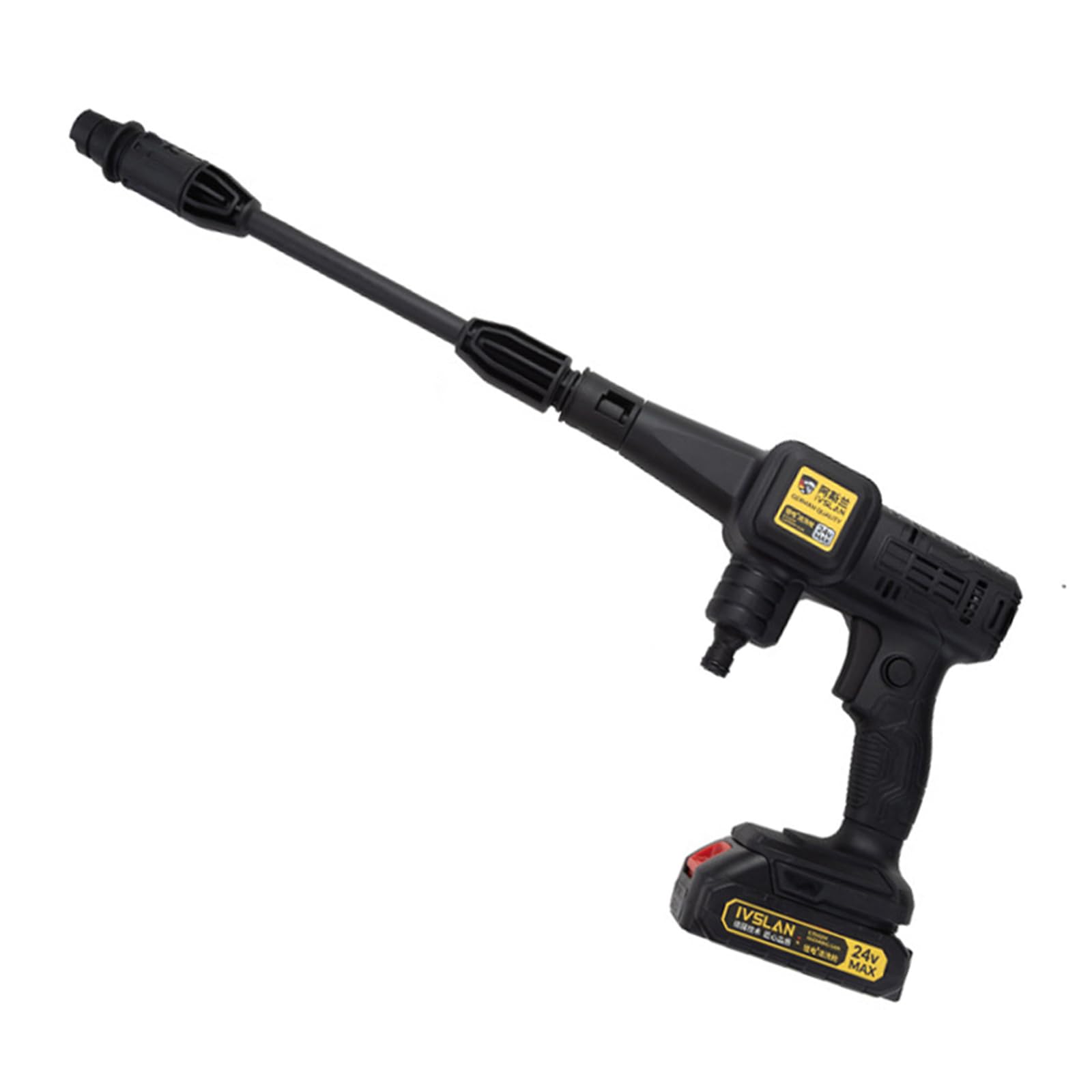 Pistola Per Idropulitrice A Batteria, Kit Rondella Elettrica, Pulitore Elettrico Portatile Con Ugello Regolabile, Lavaggio Auto Piante Da Irrigazione Recinzione Patio,One battery
