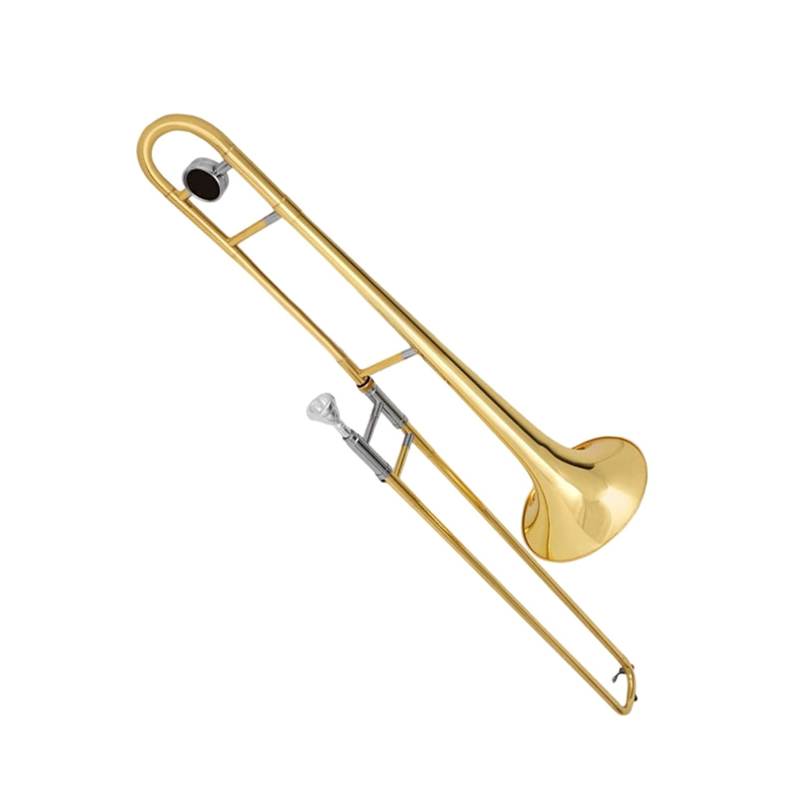 Trombón Para Principiantes Instrumento De Viento De Tubo De Cobre Blanco Alto En Si Bemol trombón Instrumento De Metal(3/4)
