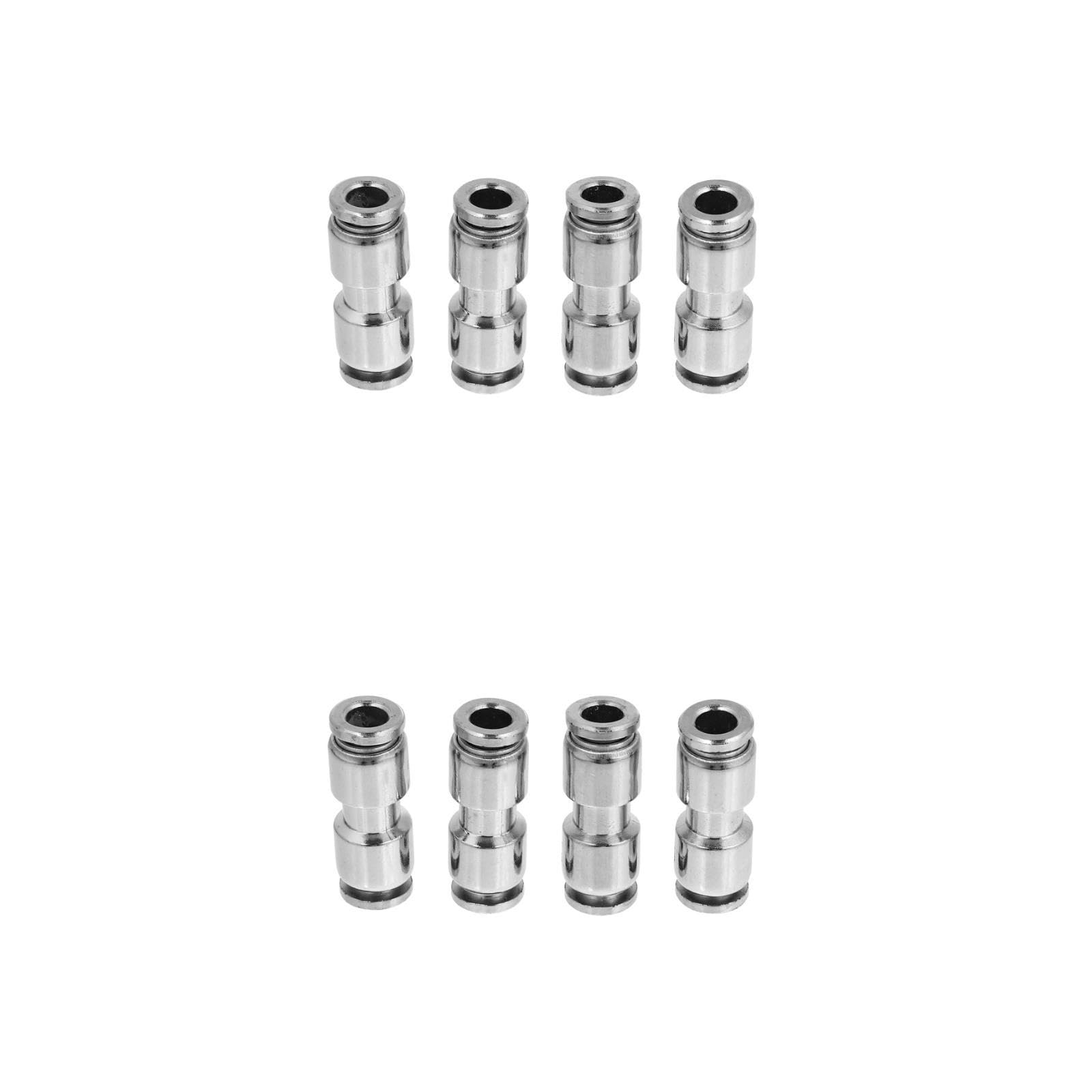 SHINEOFI 2 Set Raccordi Per Tubo Compressore Acciaio Inossidabile Connettori Per Pneumatici E Macchine Ad Aria 4 Pezzi*2