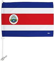 Vista 242 de Bandera de Estados Unidos con poste para coche, bandera para carros, 2 unidades, bandera de América, capó para auto, 4 de julio, decoración