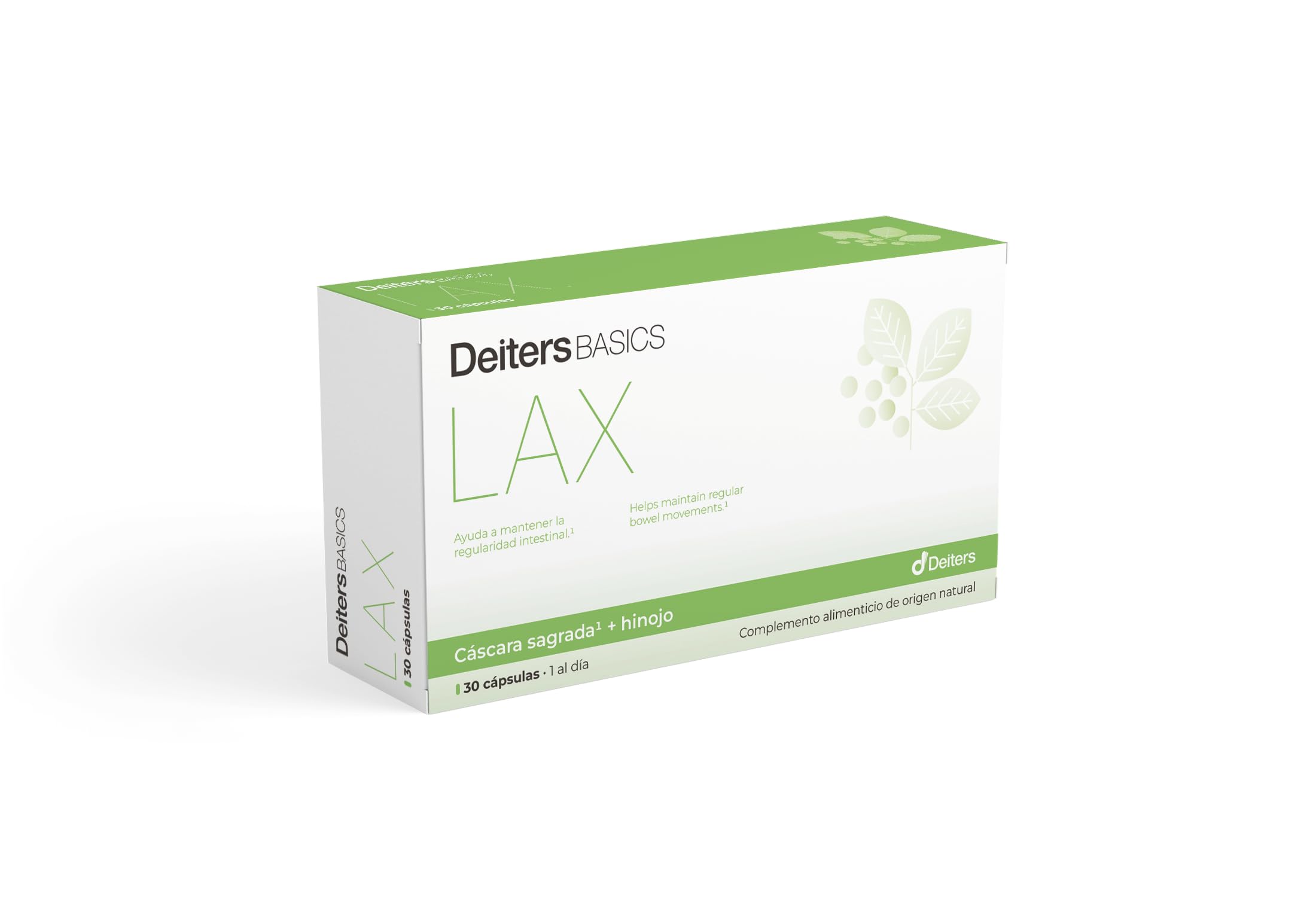Deiters Neutro - Basics Lax 30 Cápsulas, Con Cáscara Sagrada E Hinojo, Laxante Natural Para Estreñimiento, Mejora Tránsito Intestinal, Alivia Gases Intestinales