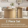 Amazon.com: Mxtxmy Set of 2 Nesting Coffee Tables Farmhouse,Round ...