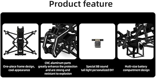 Miniatura 5 de HGLRC Draknight Kit de marco de 2 pulgadas para FPV Racing Drone