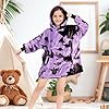 Purple Wearable Blanket Hoodie for Teen Girls - Lightweight Cozy Purple Fleece Fuzzy Hooded Blanket Sweatshirt with Pocket, Birthday Gifts for Girls 6-13 Year #4
