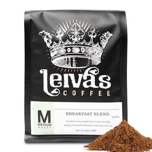 Leiva’s Breakfast Blend Medium Roast Coffee (8oz), Freshly Roasted, Small Batch Guatemalan Beans – Organic Single Origin Coffee Ground - Low Acidity Medium Roast for Drip & French Press Brews