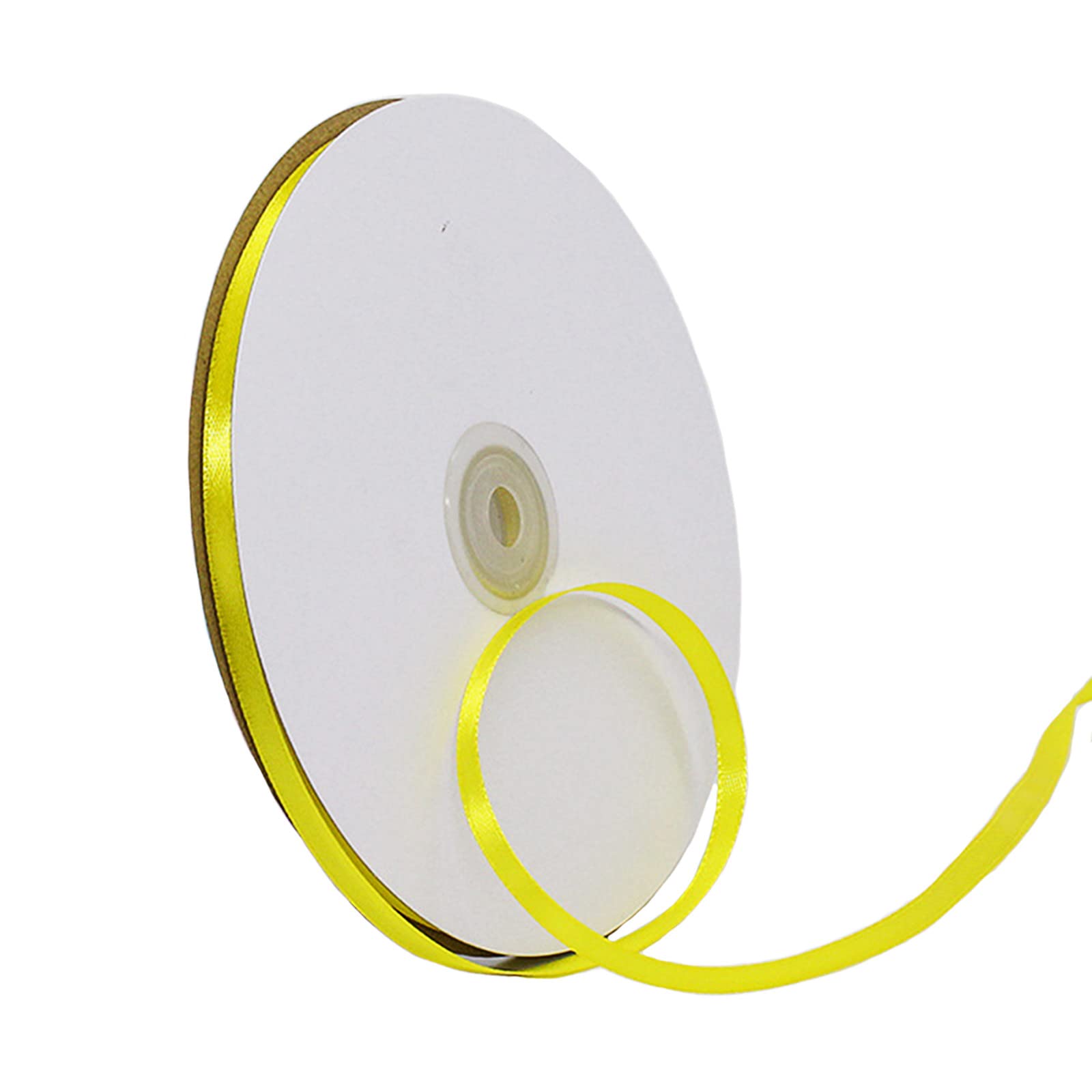 91m Satinband Geschenkband Zitronen Gelb 6mm Breit,Seidenband Luftballon Band Dick Schleifenband Satin Dekoband Geschenkverpackung Deko Band Stoffband für Weihnachten Hochzeit Taufe Geburtstag