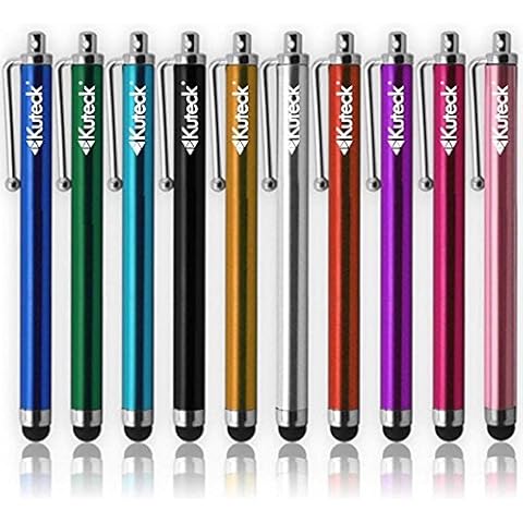 10 Pack of Pink, Blue, Purple, Red, Black Stylus Universal Touch Screen Capacitive Pen for Kindle Touch iPad 2, Iphone 4,4S, (10x Rainbow) Cover