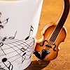 MBSM 8.5oz Creative Music Mug Violin Style Guitar Ceramic Mug Coffee Tea Milk Stave Cups with Handle Coffee Mugs Novelty Gifts (Violin) #4