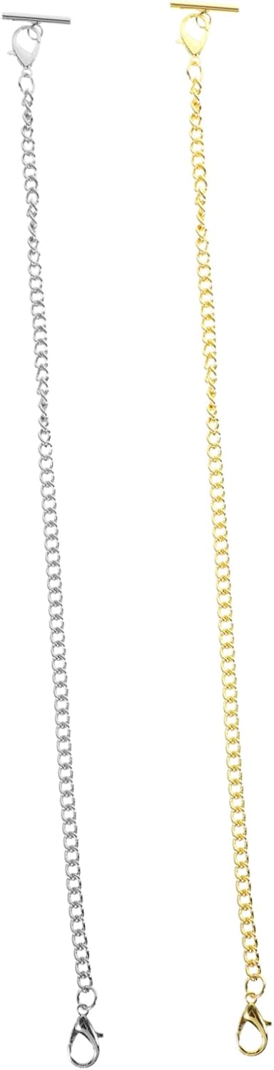 2pcs Vintage Pocket Watch Chain Metal Wallet Chain for Pants Decorative for Suits and Casual Wear Antique Design Style