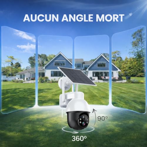 Daewoo W512MW Caméra extérieure solaire autonome WiFi Panneau solaire inclus Détection mouvement Vision nocturne couleur - vue 5