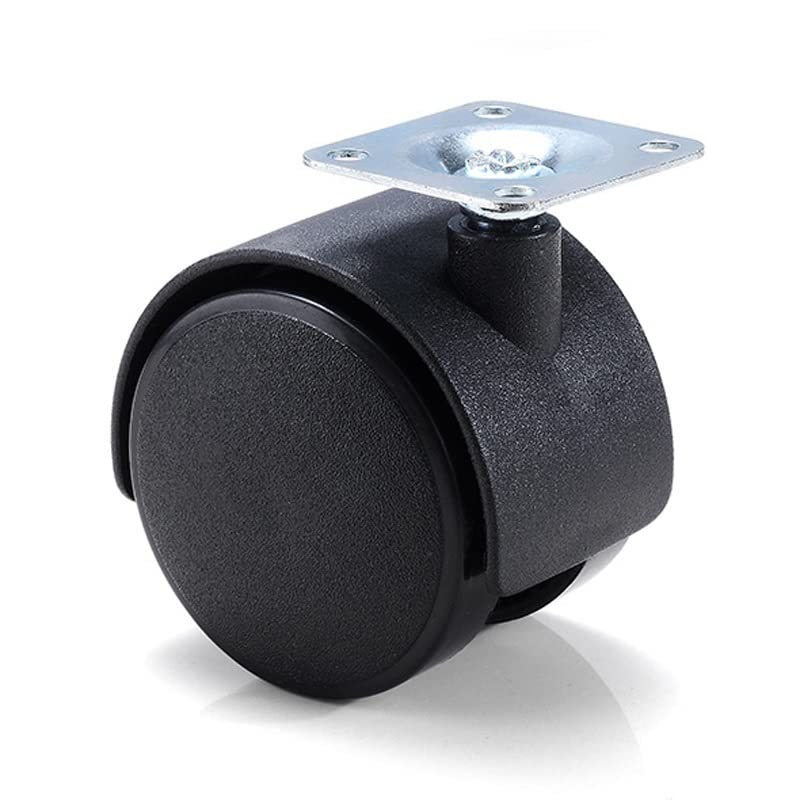 40 i 48 mm kółka obrotowe z hamulcami - kółka zamienne do mebli - Wytrzymałe - Zestaw 4 - płynne łożysko - Łatwy montaż - Trwała guma - Idealne do domu e