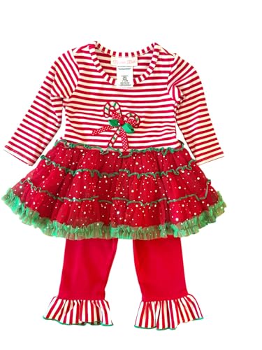 Image of Bonnie Jean Christmas Holiday Hanging Ornaments Legging Set for Infant, Toddler, and Little Girls