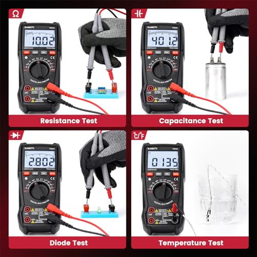 Image of KAIWEETS KM401 Digital Multimeter and Analyzers TRMS 4000 Counts, Accurate Voltmeter with Auto-Ranging Measures DC /AC Voltage & Current, Frequency, Resistance, Continuity, Phase, NCV for Automotive