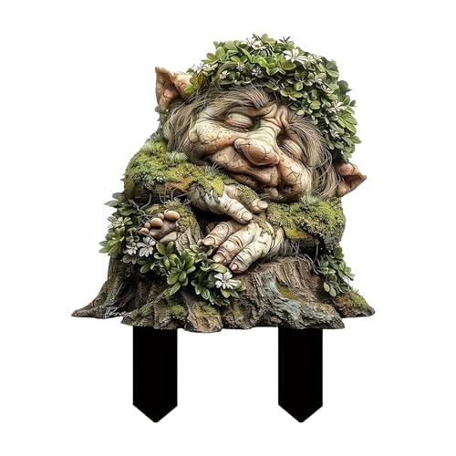 Yoljun Gartendeko für Draußen Wetterfest Troll Figur, Lustige...